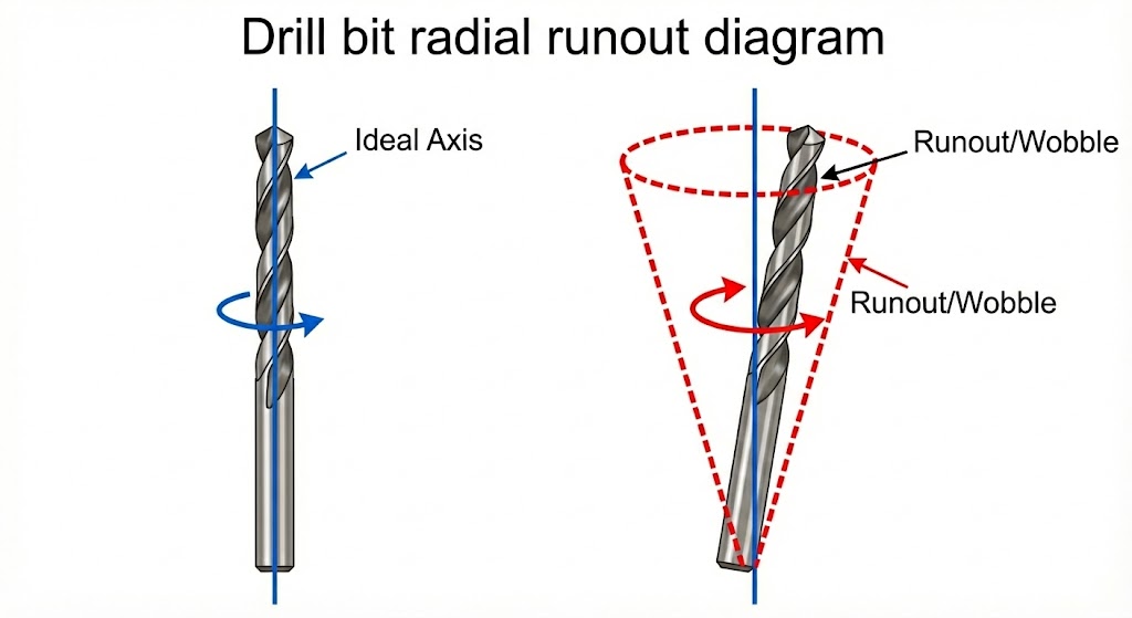 drill bit runout