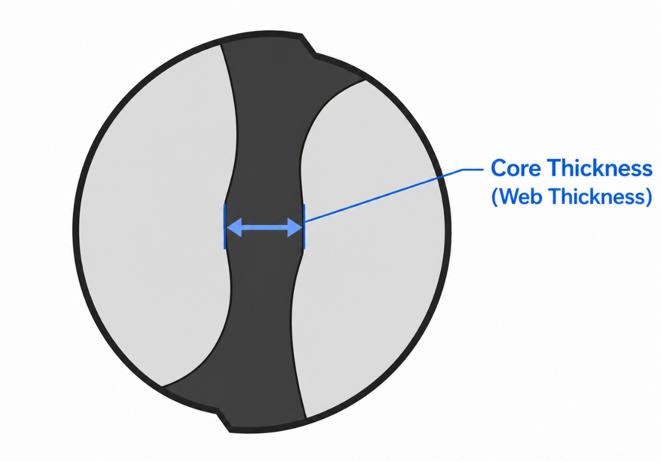 web thickness
